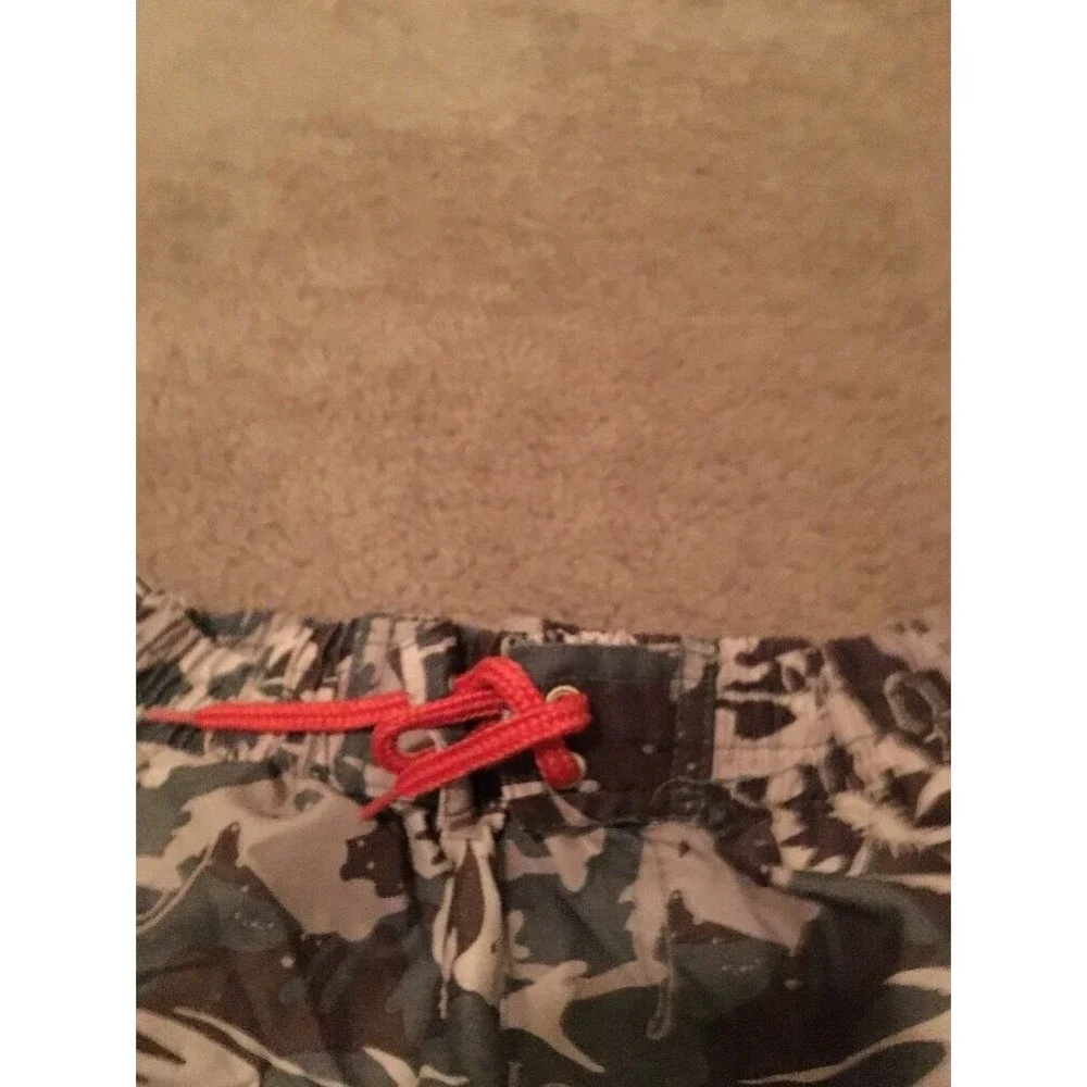 Op Boys Camouflage Swim Shorts Trunks Attached Brief Elastic Waist Size XS 4-5